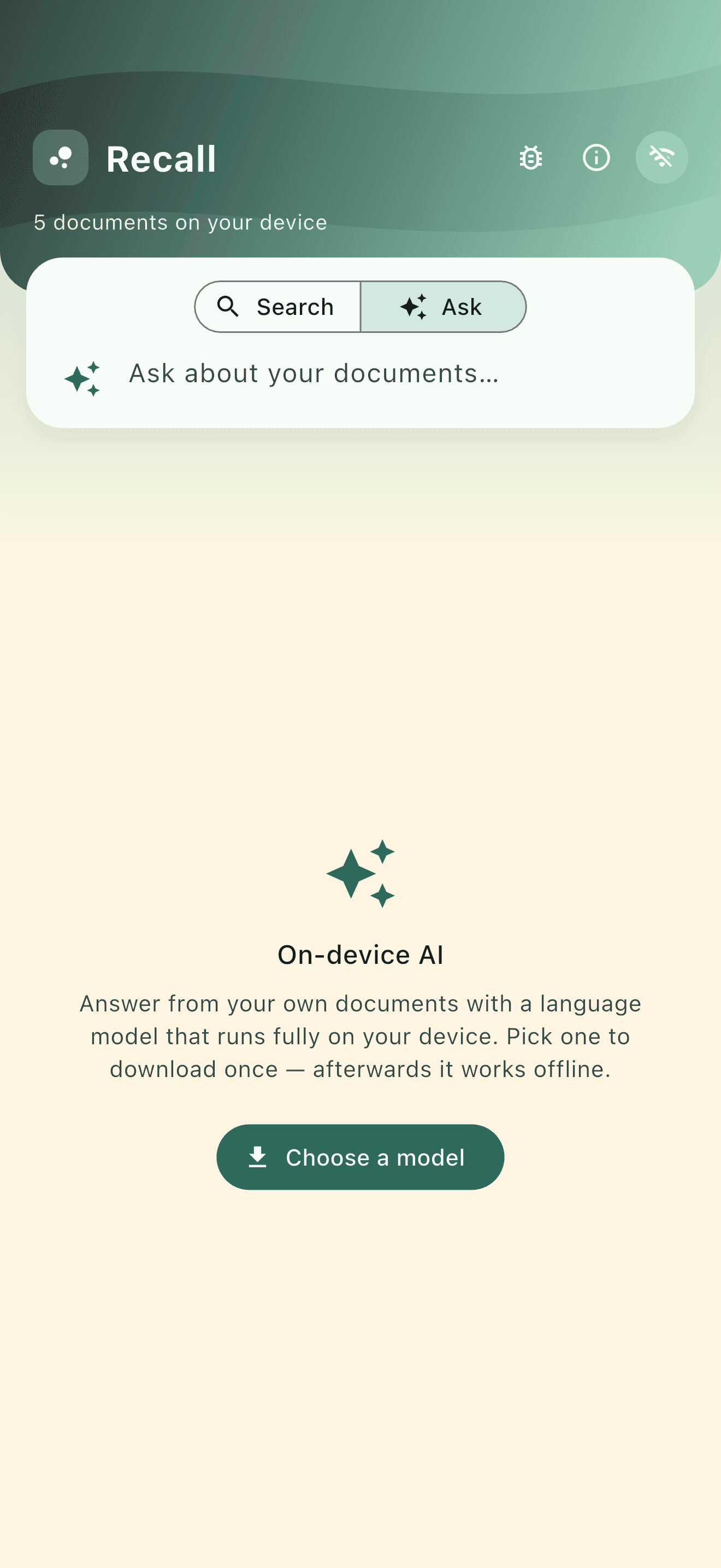 Asking your documents with on-device AI