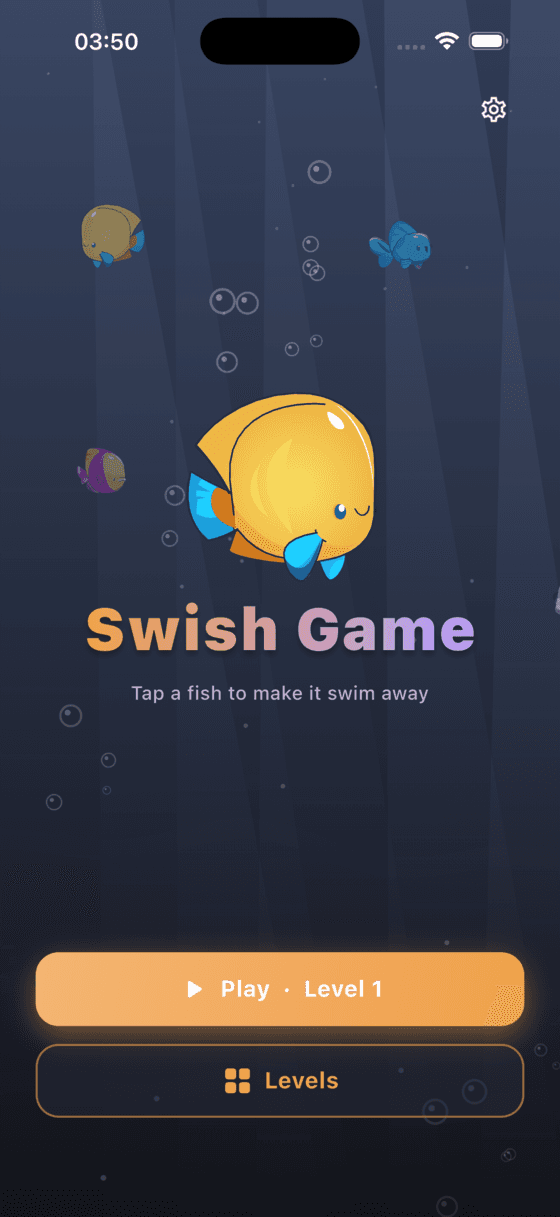 Swish Game home screen